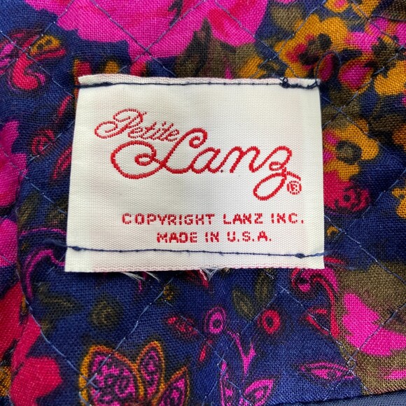 VTG LANZ Floral Quilted Blazer Women's sz 16 - Picture 3 of 6